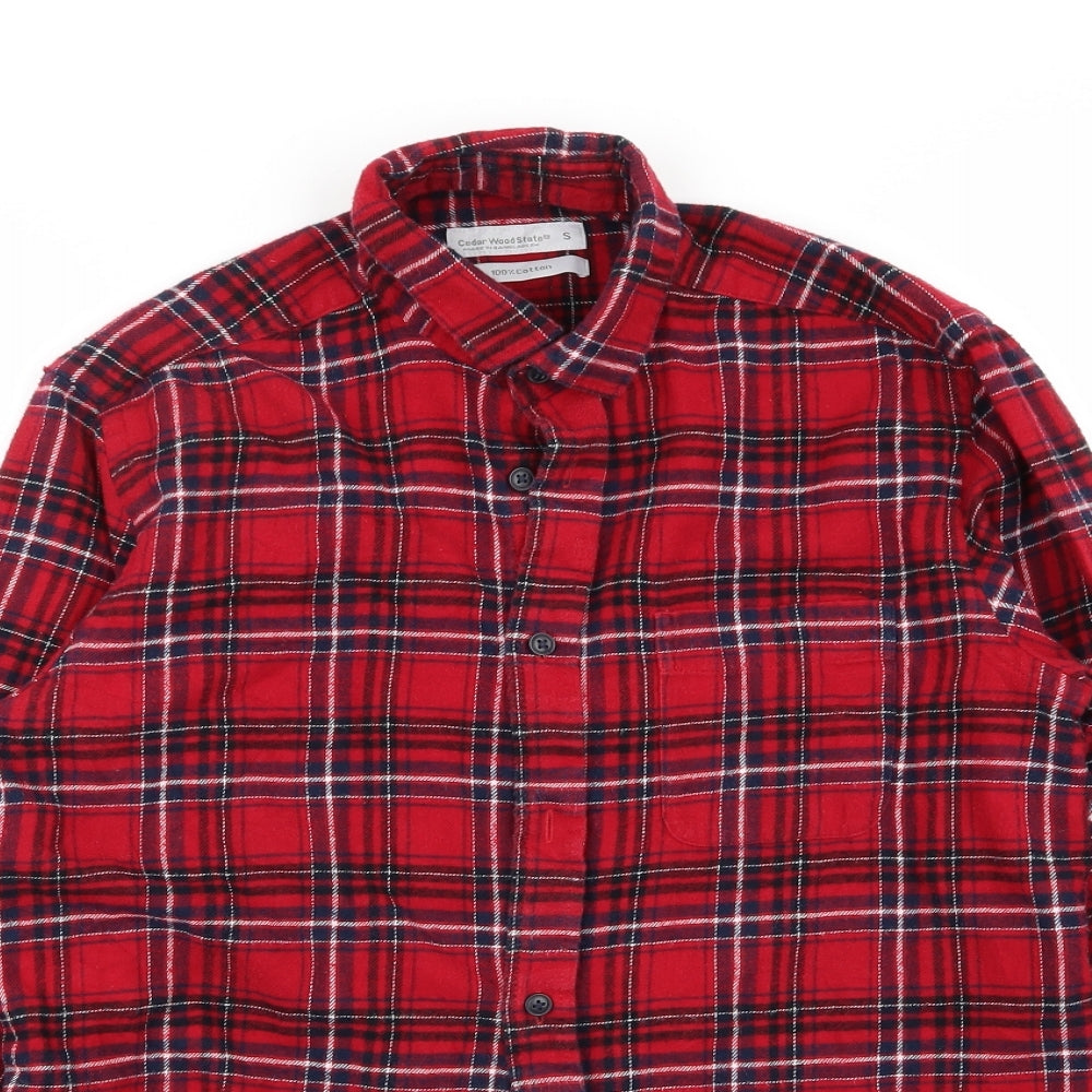 Cedar Wood State Mens Multicoloured Check   Button-Up Size S