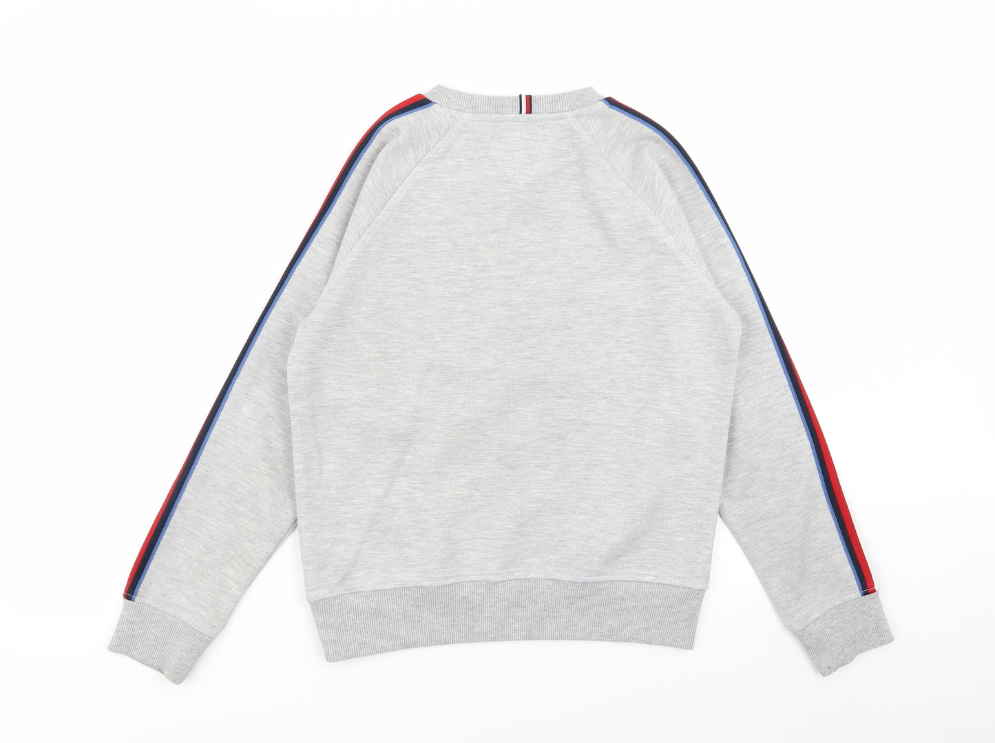 Tommy Hilfiger Boys Grey Striped  Pullover Jumper Size 12-13 Years