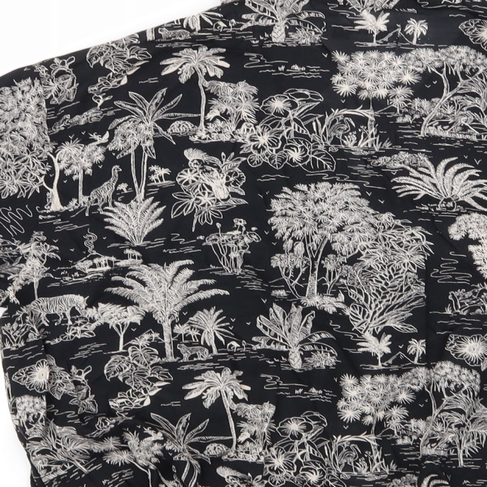 Topshop Womens Multicoloured Floral  Basic Button-Up Size 10