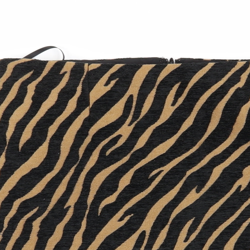 Warehouse Womens Multicoloured Animal Print  Mini Skirt Size 10