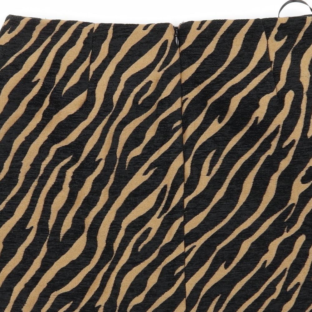 Warehouse Womens Multicoloured Animal Print  Mini Skirt Size 10