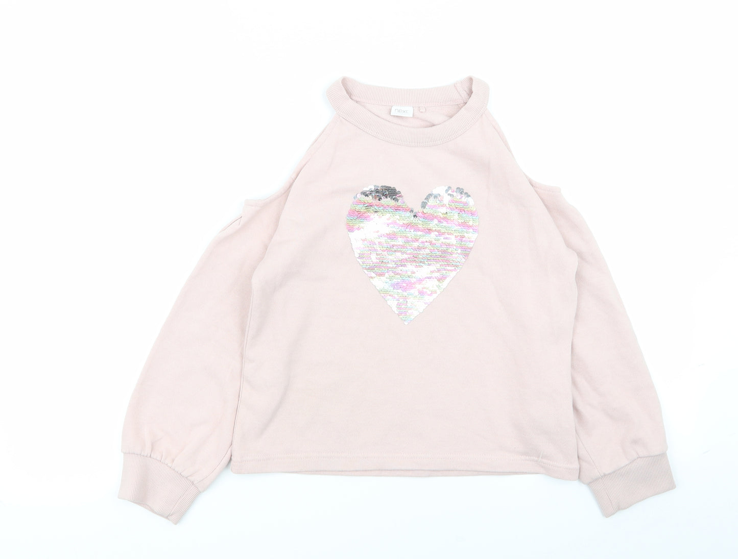 NEXT Girls Pink   Pullover Jumper Size 9 Years  - sequin