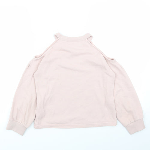 NEXT Girls Pink   Pullover Jumper Size 9 Years  - sequin