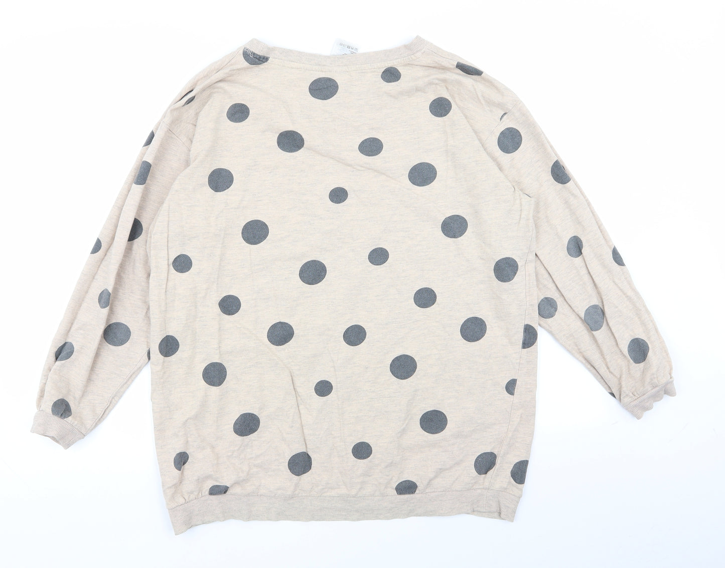 H&M Womens Beige Polka Dot  Pullover Jumper Size M