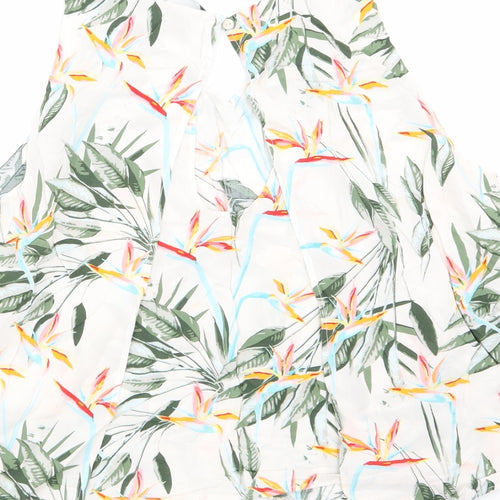 Only Womens White Floral  Basic Blouse Size 10