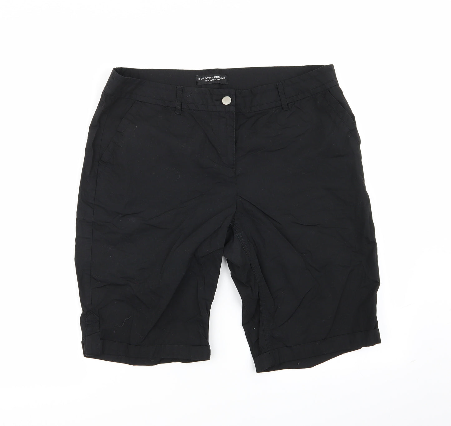 Dorothy Perkins Womens Black   Chino Shorts Size 14