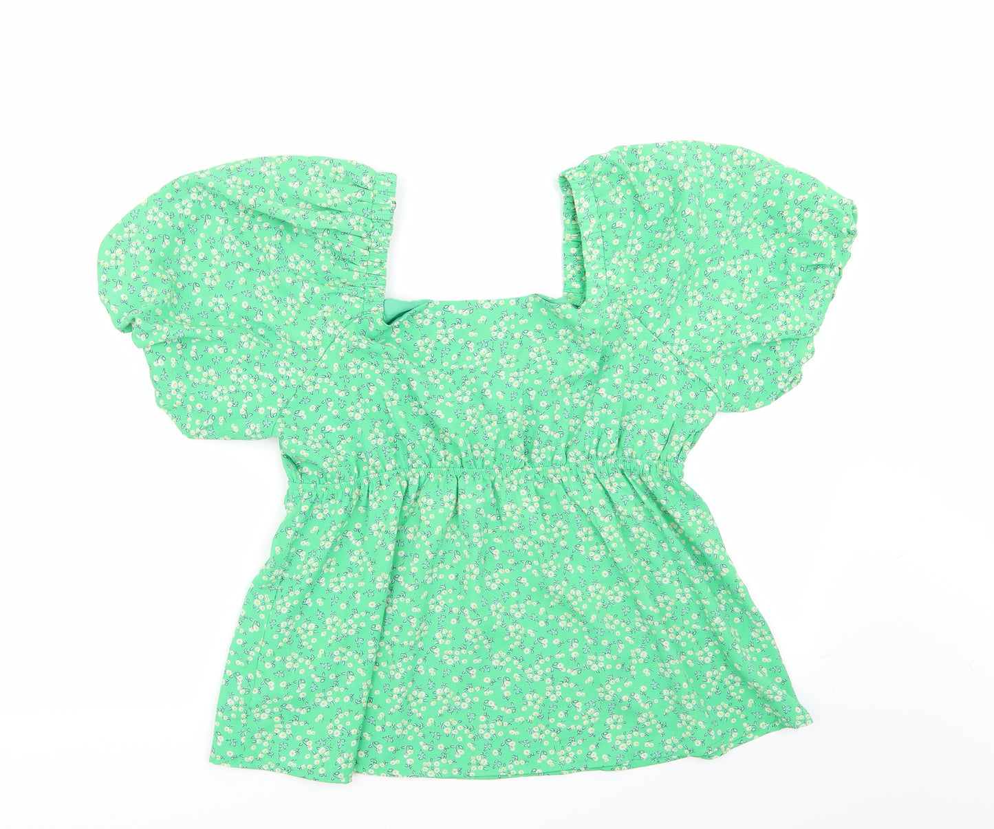 Quiz Womens Green Floral  Basic Blouse Size 14