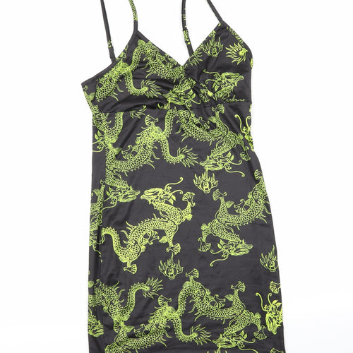 SheIn Womens Black Geometric  A-Line  Size S