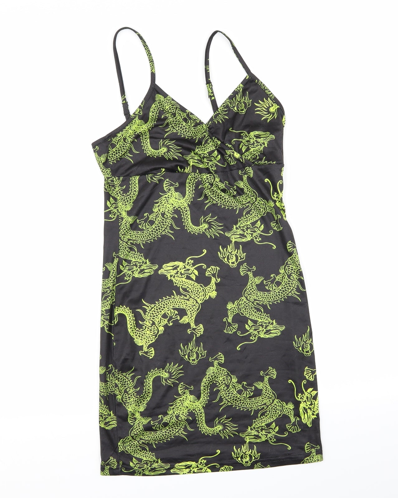 SheIn Womens Black Geometric  A-Line  Size S