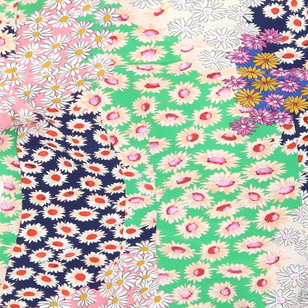 Topshop Womens Multicoloured Floral  Basic Blouse Size 10