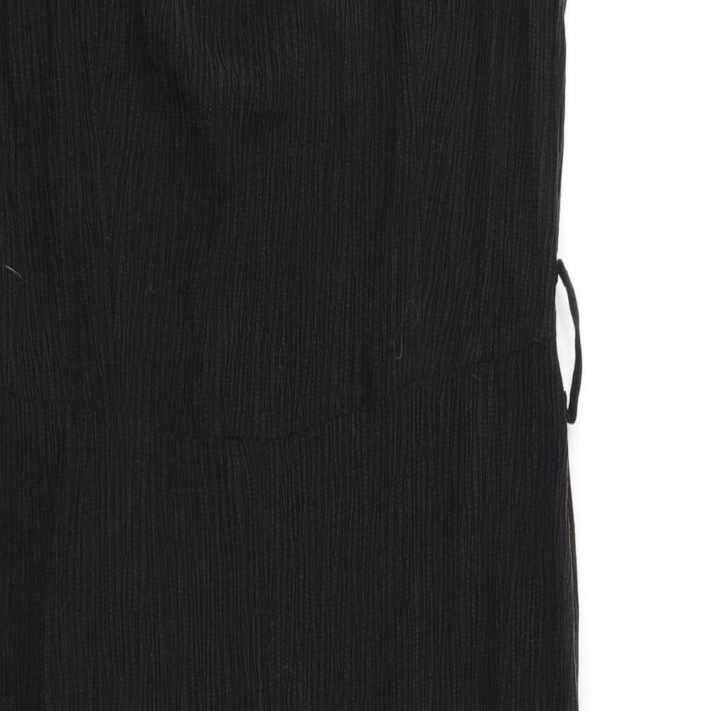 Primark Womens Black  Ramie Jumpsuit One-Piece Size 12