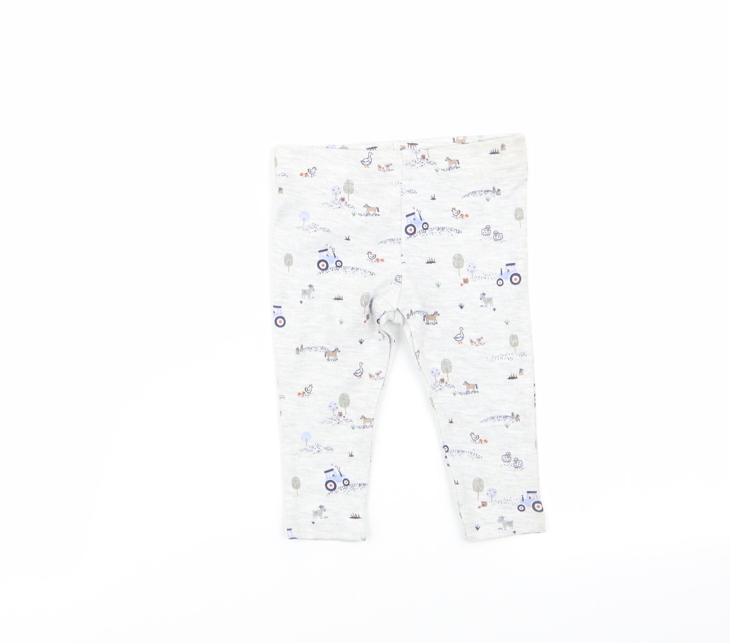 fred and flo Boys Grey Geometric  Jogger Trousers Size 3-6 Months  - leggings