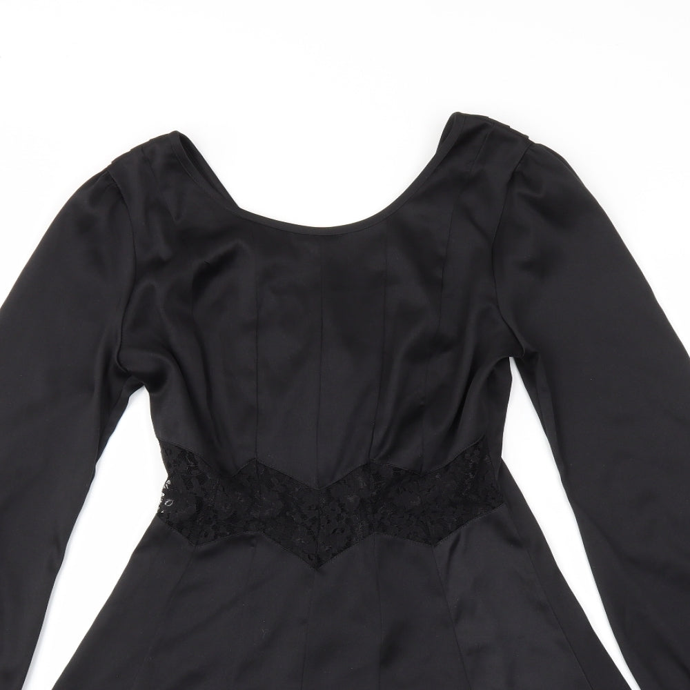 Miss Selfridge Womens Black   Fit & Flare  Size 8