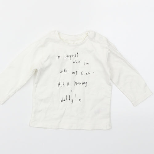 George Baby White   Basic T-Shirt Size 3-6 Months