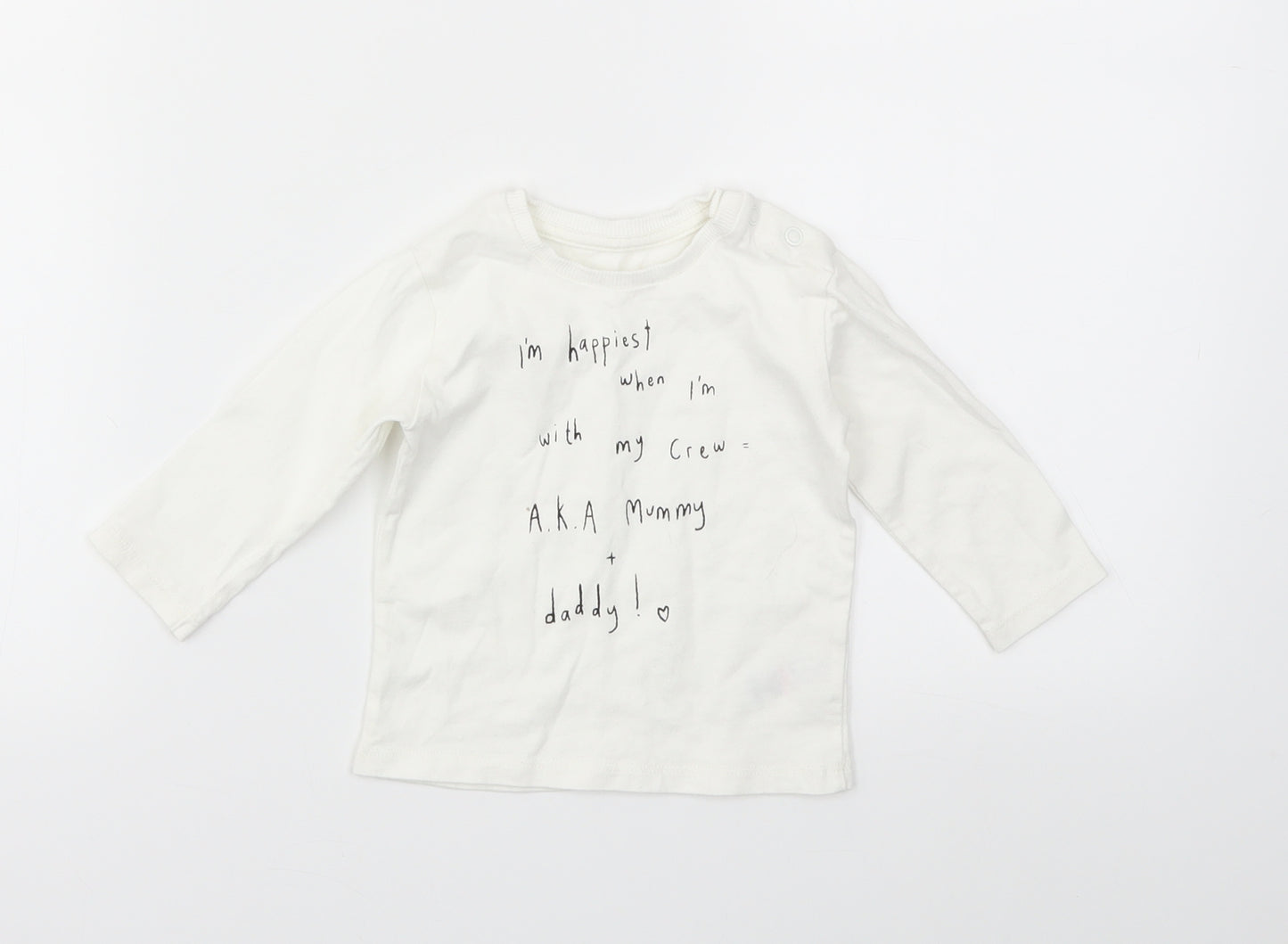George Baby White   Basic T-Shirt Size 3-6 Months