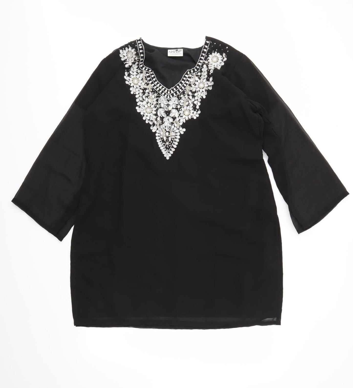 Shree Womens Black   Fit & Flare  Size 18