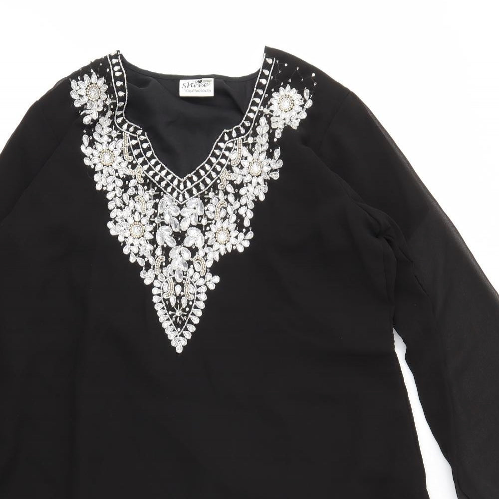 Shree Womens Black   Fit & Flare  Size 18