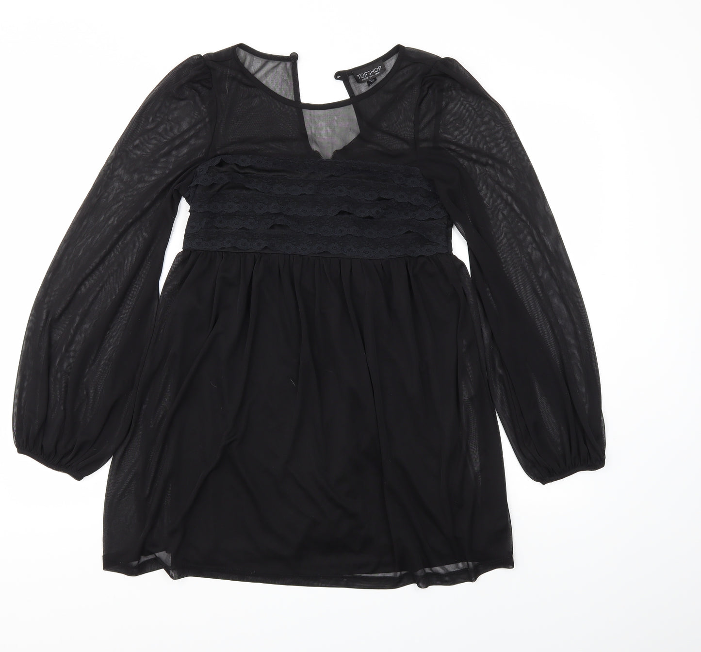 Topshop Womens Black   Basic T-Shirt Size 8