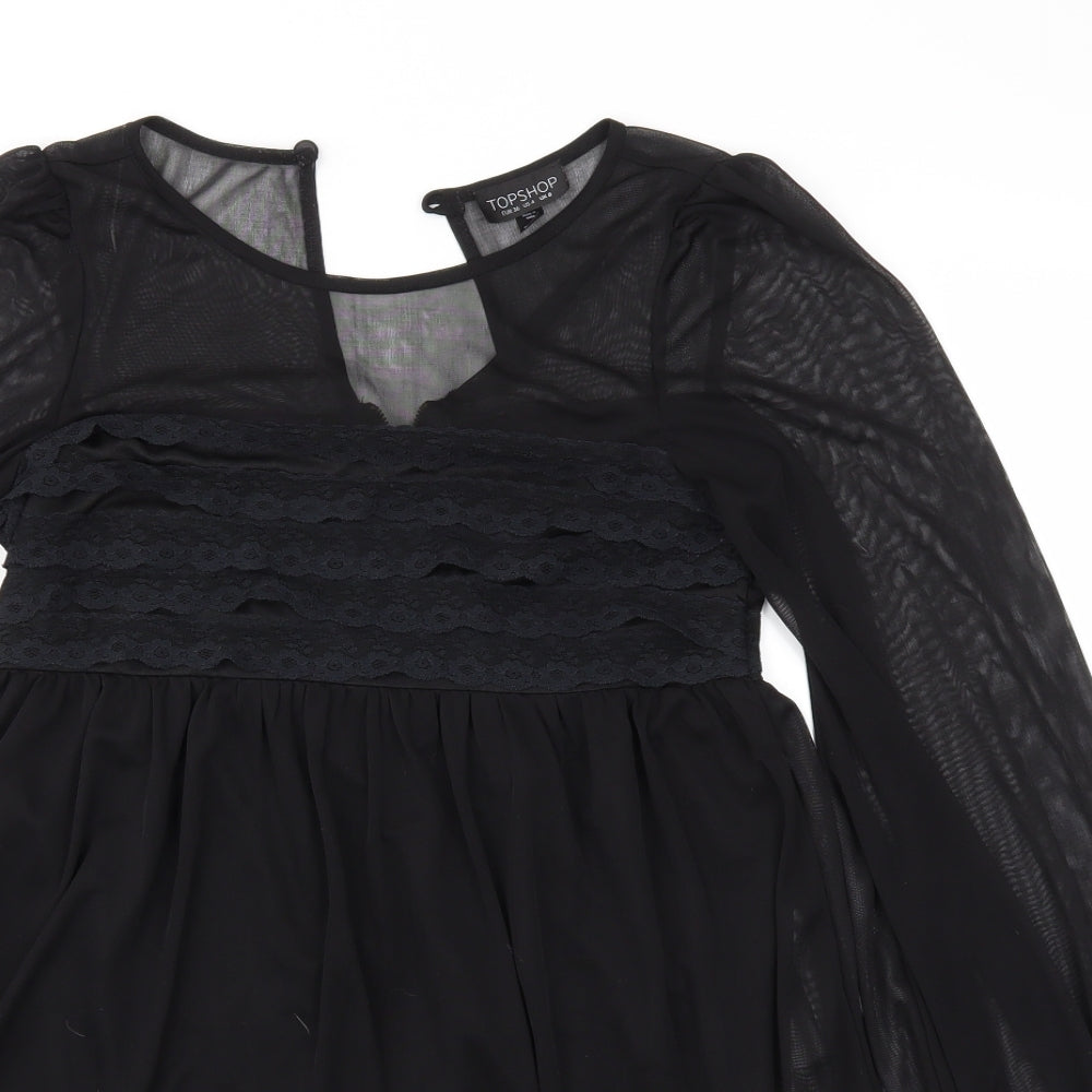 Topshop Womens Black   Basic T-Shirt Size 8