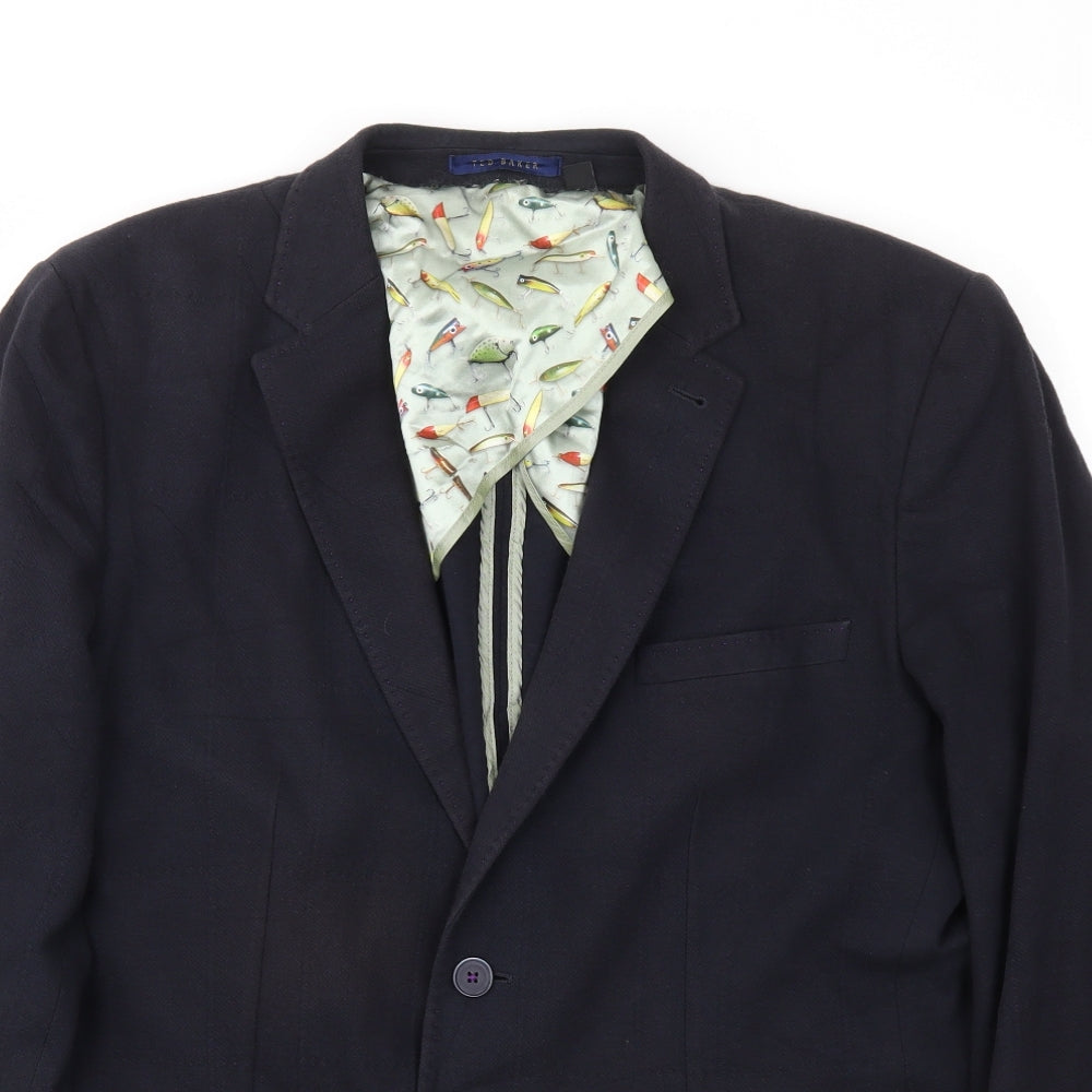 TIGHT LINES Womens Blue   Jacket Blazer Size 44