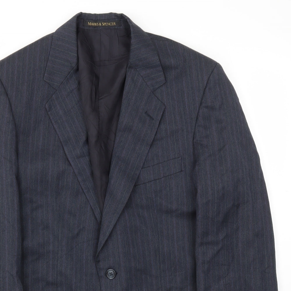 M&S Mens Blue   Jacket Blazer Size 38
