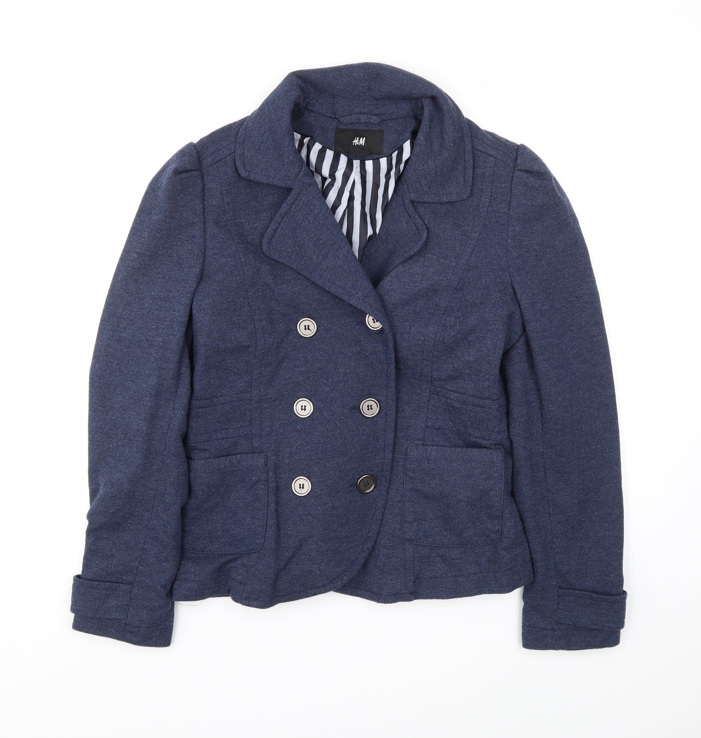 H&M Womens Blue   Jacket Blazer Size 14