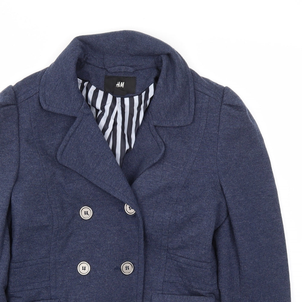 H&M Womens Blue   Jacket Blazer Size 14