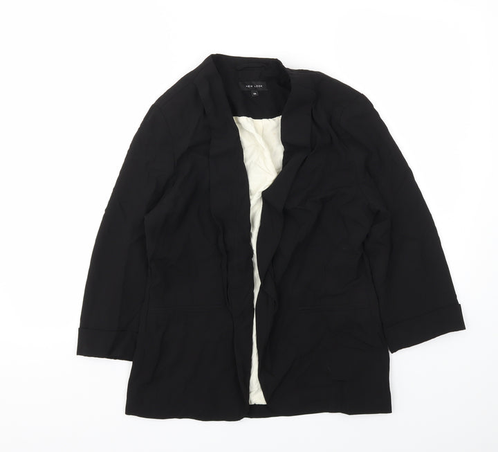New Look Womens Black Jacket Blazer Size 14