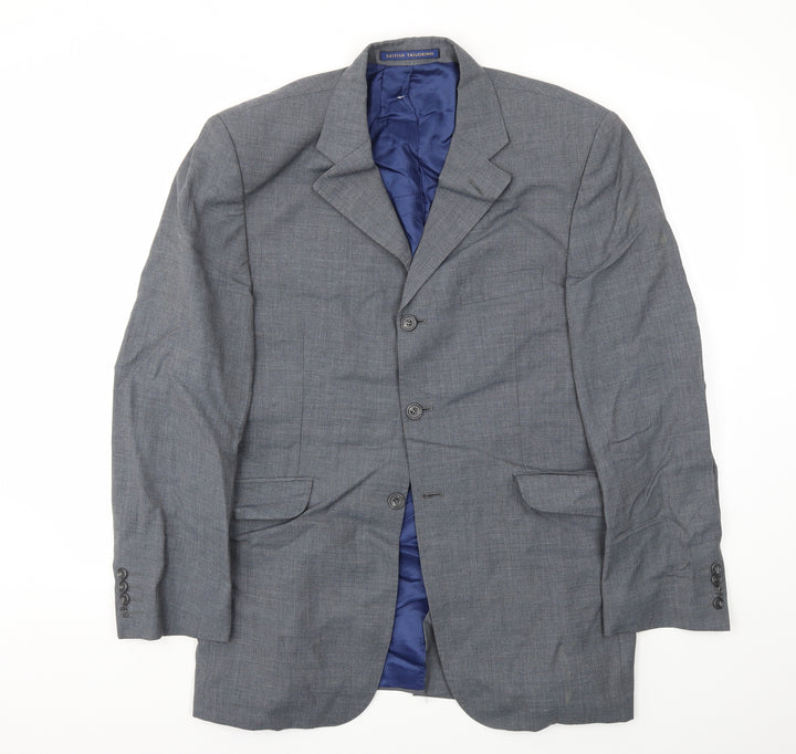 M&S Mens Grey Houndstooth Jacket Blazer Size 40