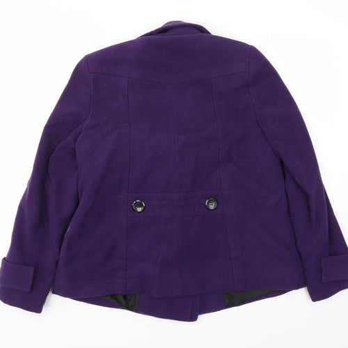 Ethel Austin Womens Purple   Jacket Coat Size 10