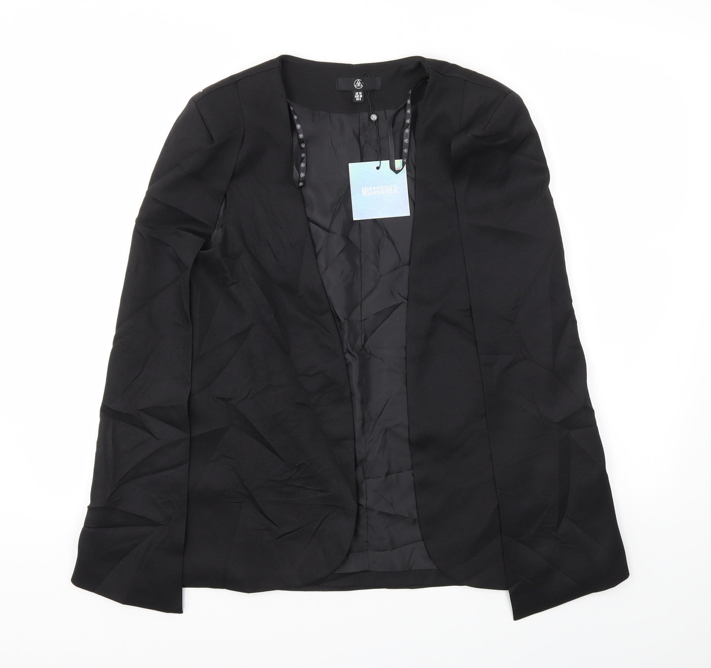 Missguided Womens Black   Jacket Blazer Size 10