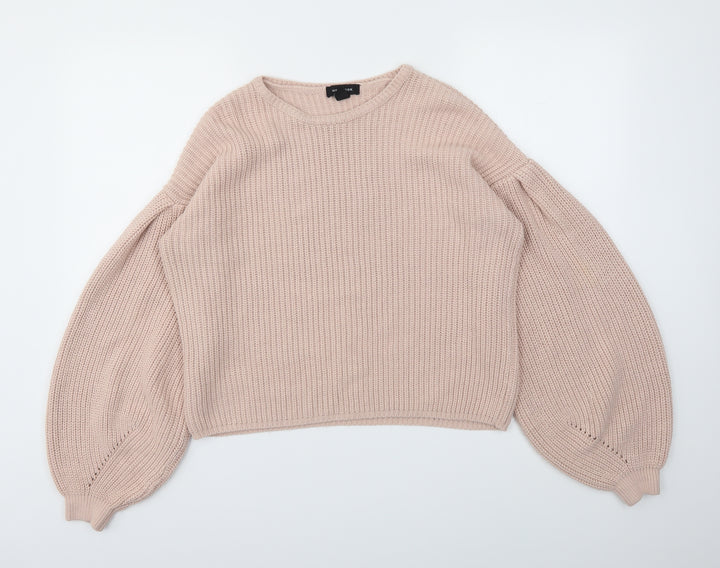 New Look Womens Pink Pullover Jumper Size M