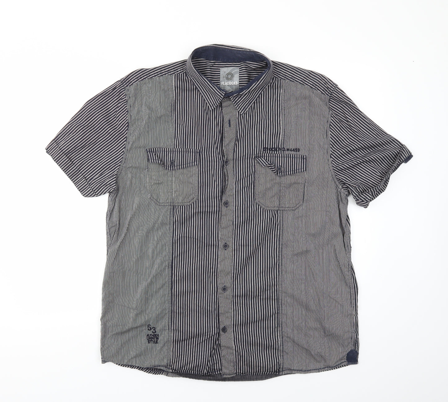 Peacocks Mens Grey    T-Shirt Size XL