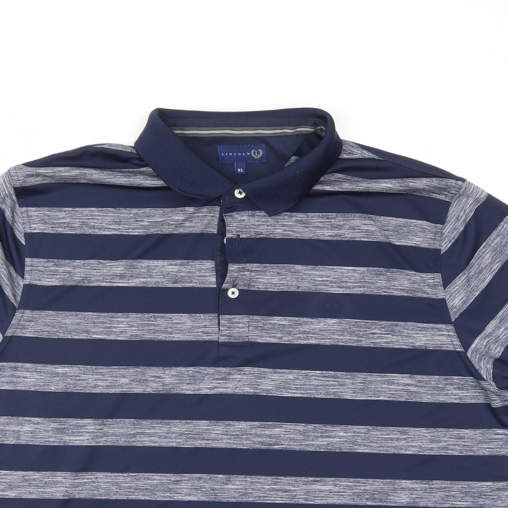Matalan Mens Blue Striped   T-Shirt Size XL