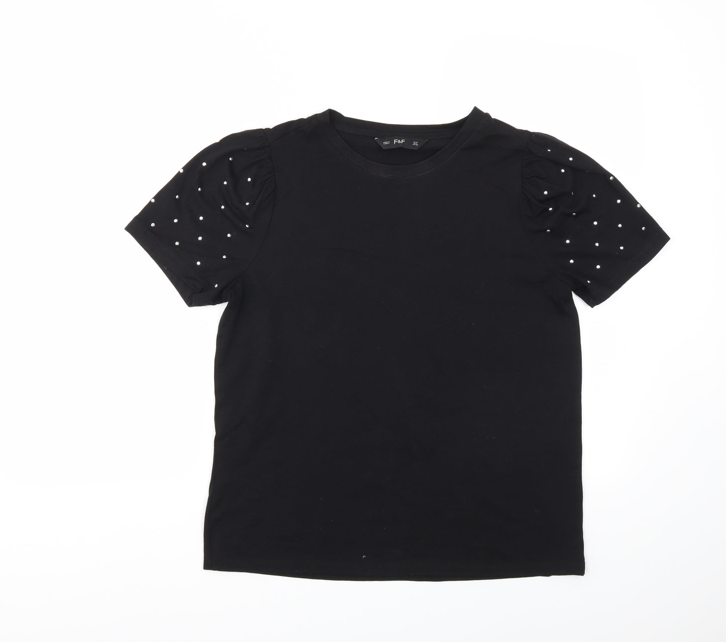 F&F Womens Black   Basic T-Shirt Size 10
