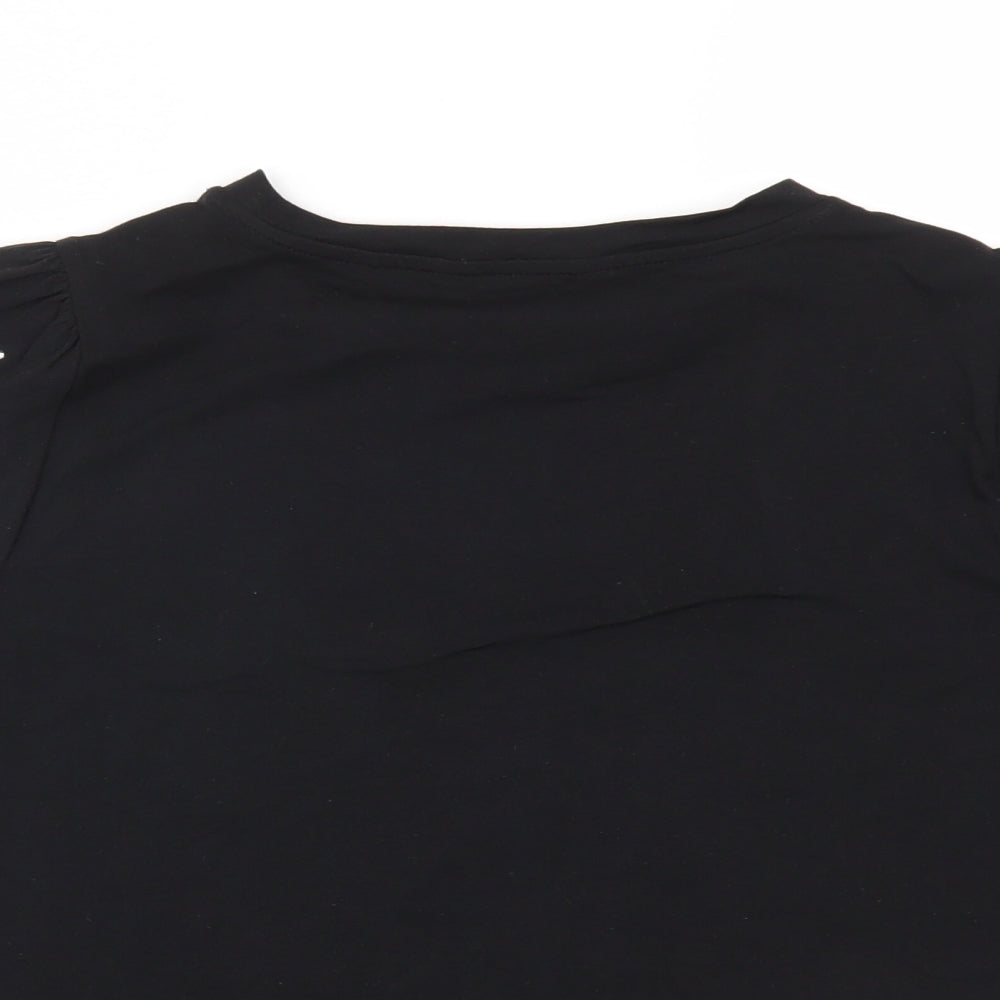 F&F Womens Black   Basic T-Shirt Size 10