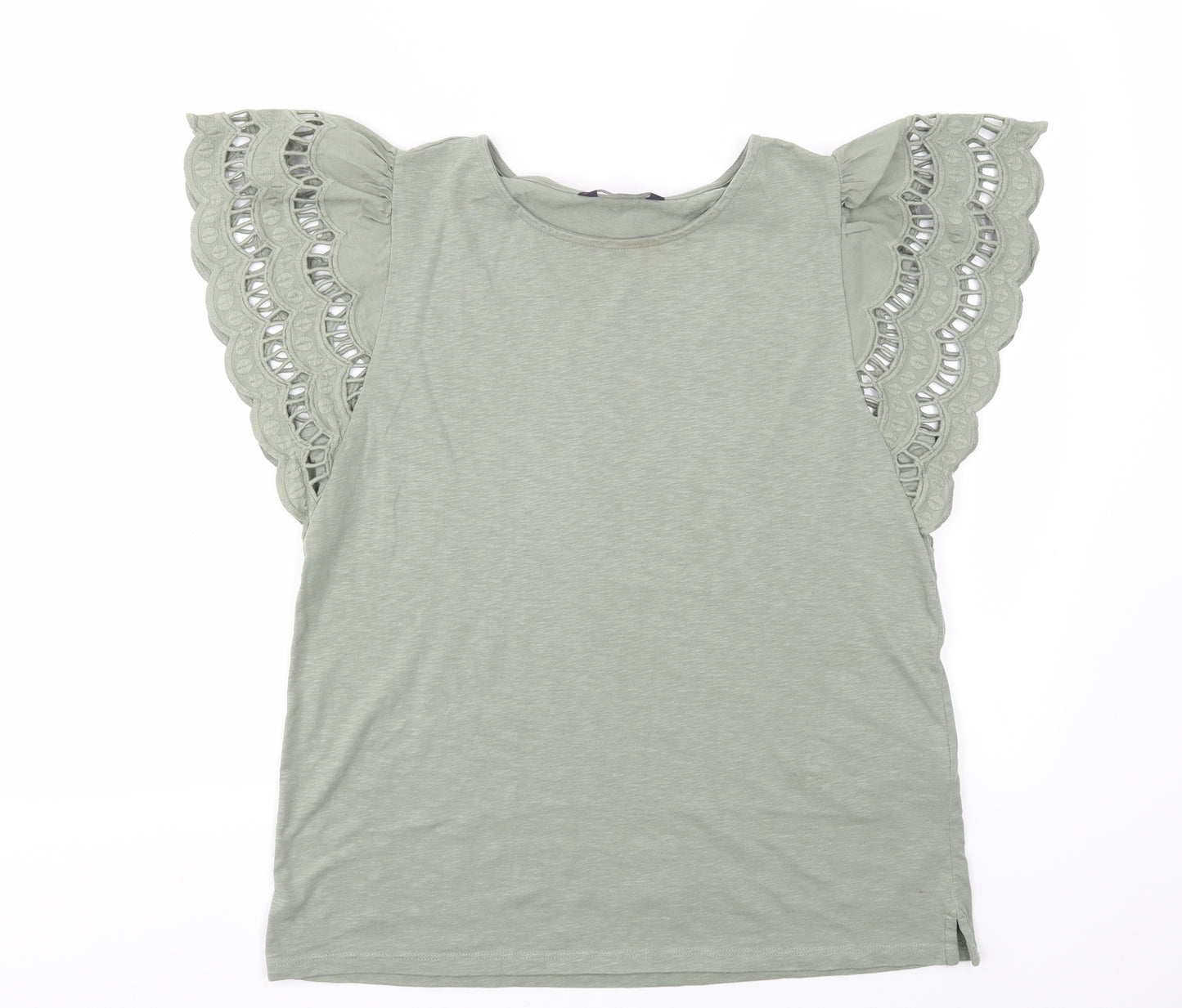 M&S Womens Green   Basic T-Shirt Size 10