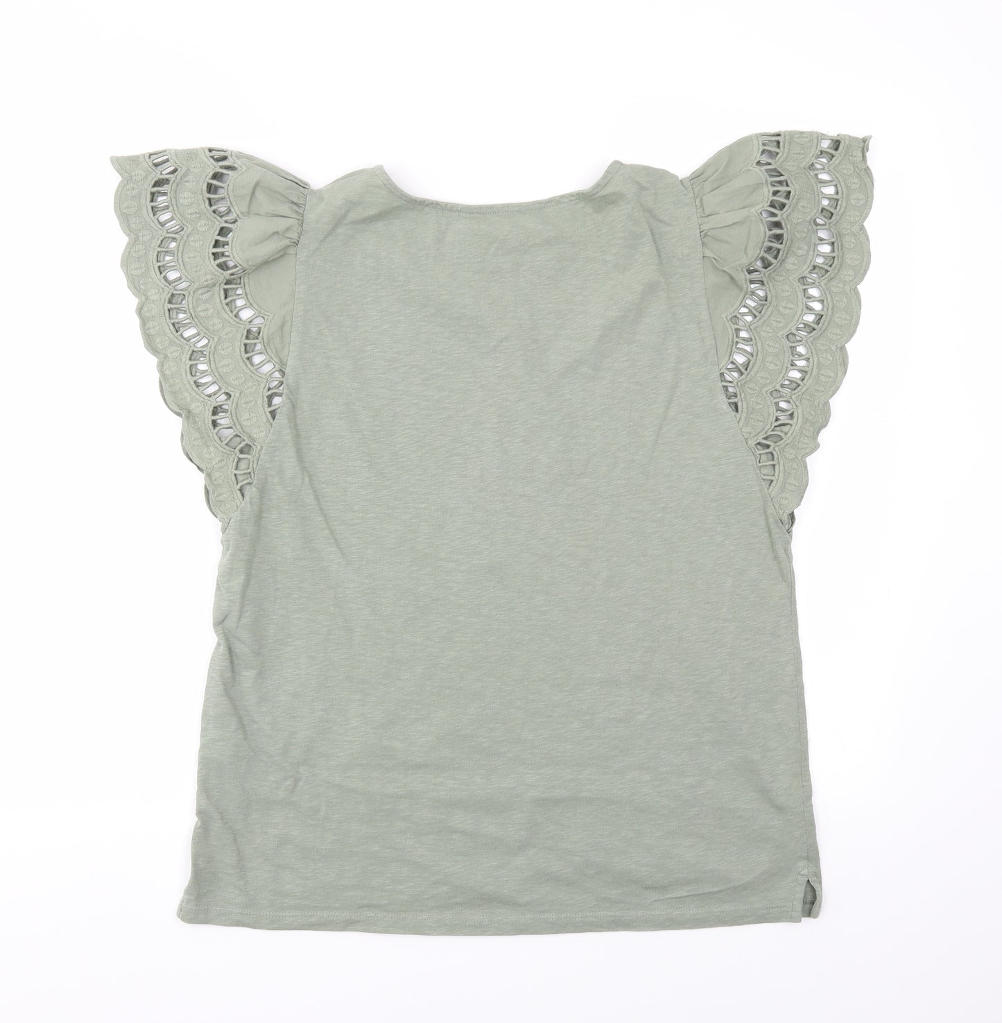M&S Womens Green   Basic T-Shirt Size 10