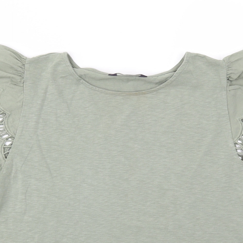 M&S Womens Green   Basic T-Shirt Size 10
