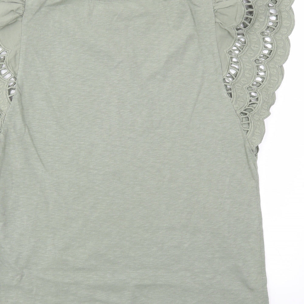M&S Womens Green   Basic T-Shirt Size 10
