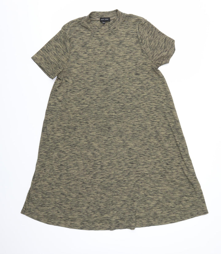 New Look Womens Green Jumper Dress Size 10