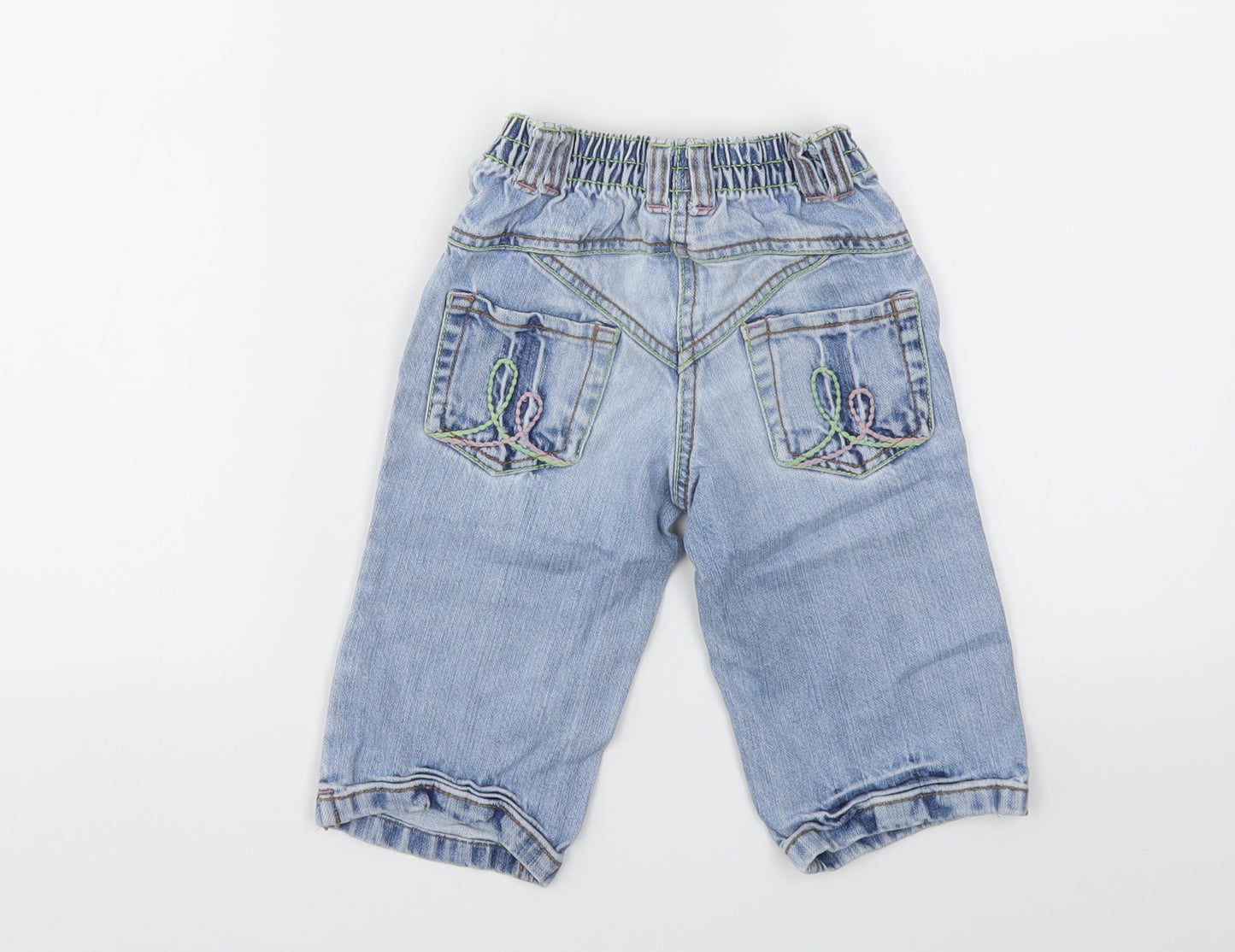 NEXT Girls Blue Floral  Capri Trousers Size 2-3 Years