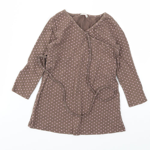 CQ Girls Brown Polka Dot  Basic T-Shirt Size 3 Years