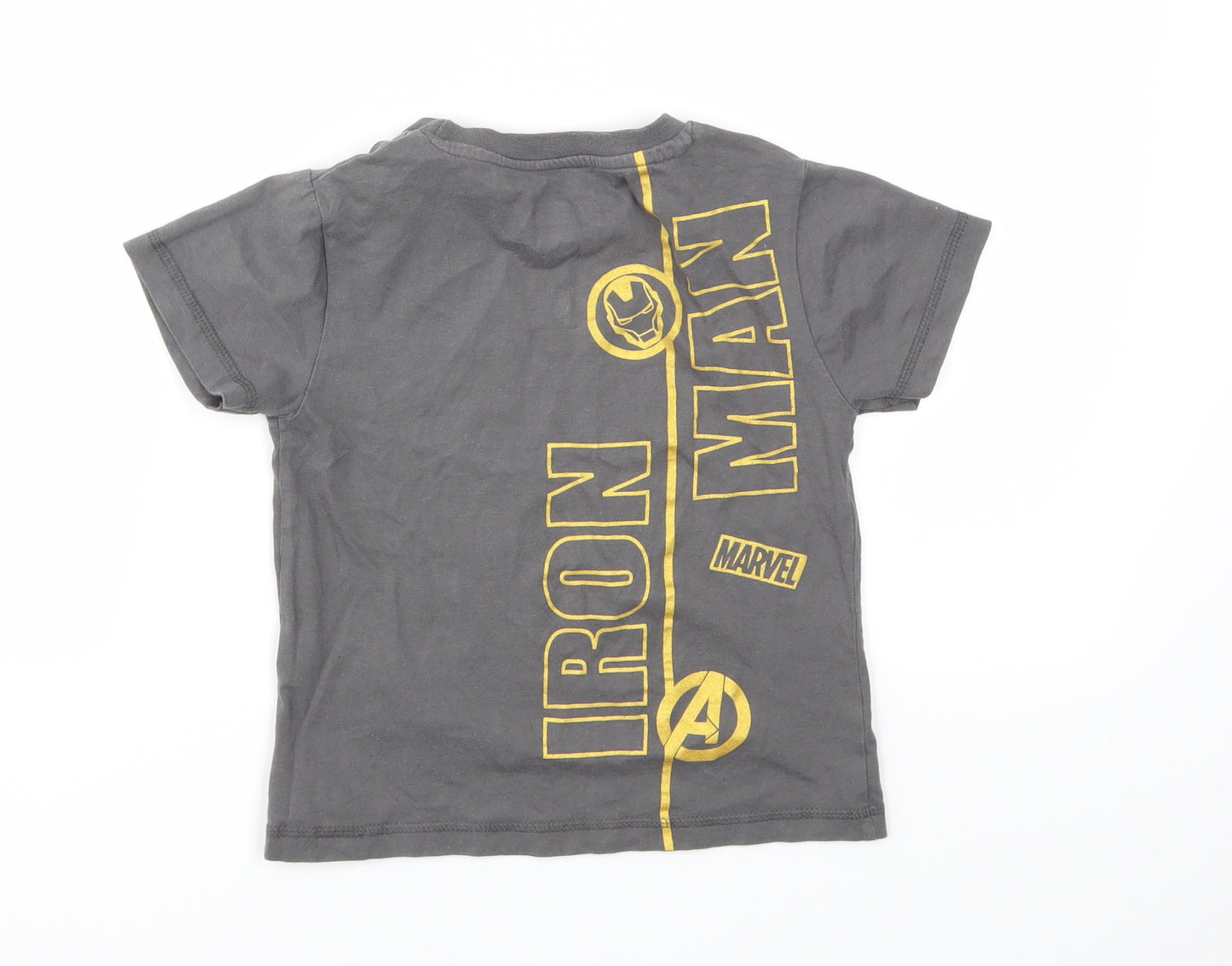 AVENGERS Boys Grey   Basic T-Shirt Size 5 Years