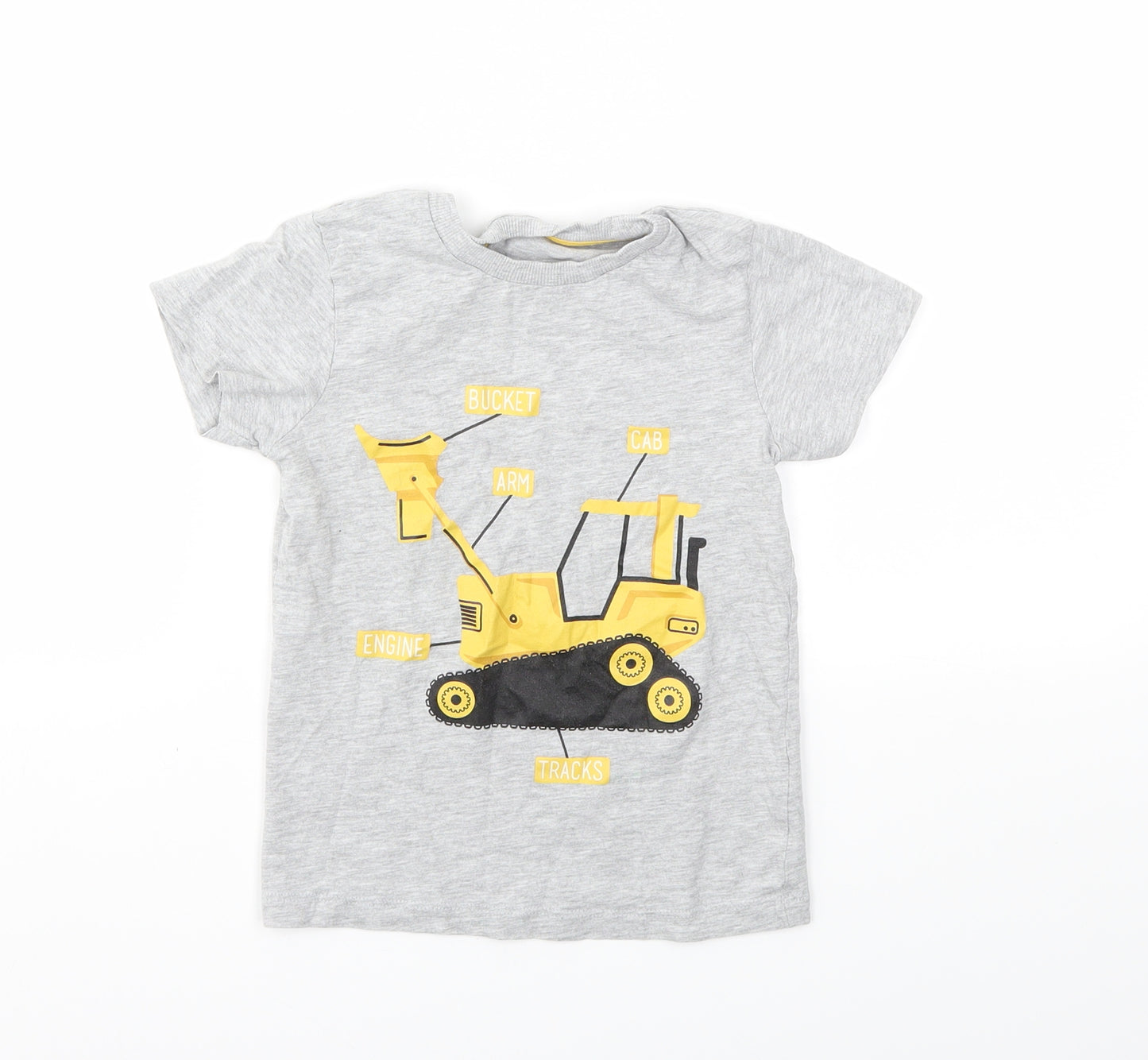 Matalan Boys Grey Geometric  Basic T-Shirt Size 4-5 Years