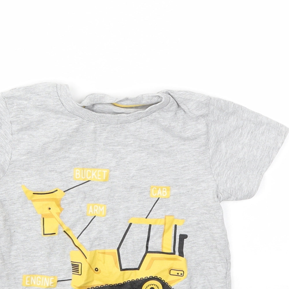 Matalan Boys Grey Geometric  Basic T-Shirt Size 4-5 Years