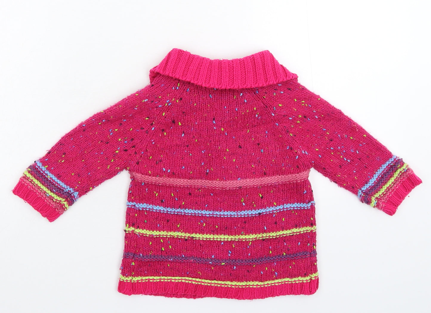 MINIMODE Girls Pink  Knit Jacket Coatigan Size 9-12 Months