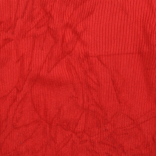 Marks and Spencer Womens Red Striped Knit Pullover Jumper Size M  - Oversized