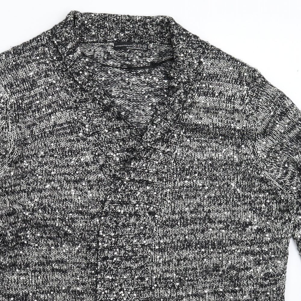 Atmosphere Womens Silver  Knit Cardigan Jumper Size 16