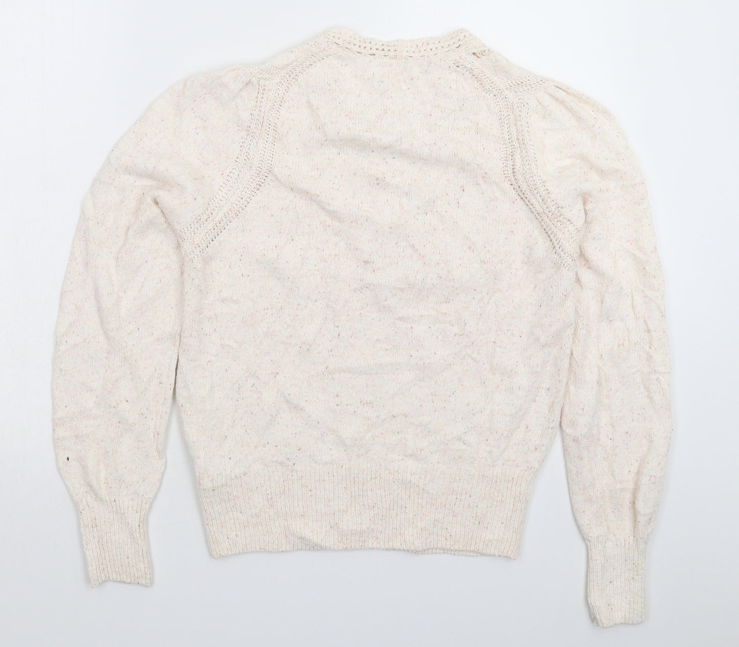 Marks and Spencer Womens White  Knit Pullover Jumper Size 12